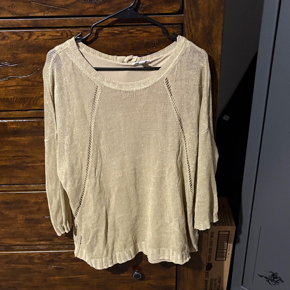 J. Jill brown Knit Blouse